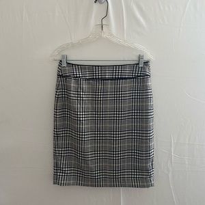 NWT Banana Republic Black and Tan Patterned High-Waisted Midi Skirt, Size 2